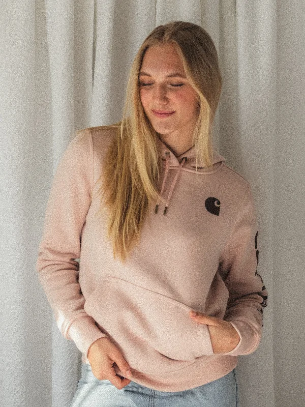 Super Deal CARHARTT LOGO SLEEVE PULL OVER HOODIE - CLEARANCE