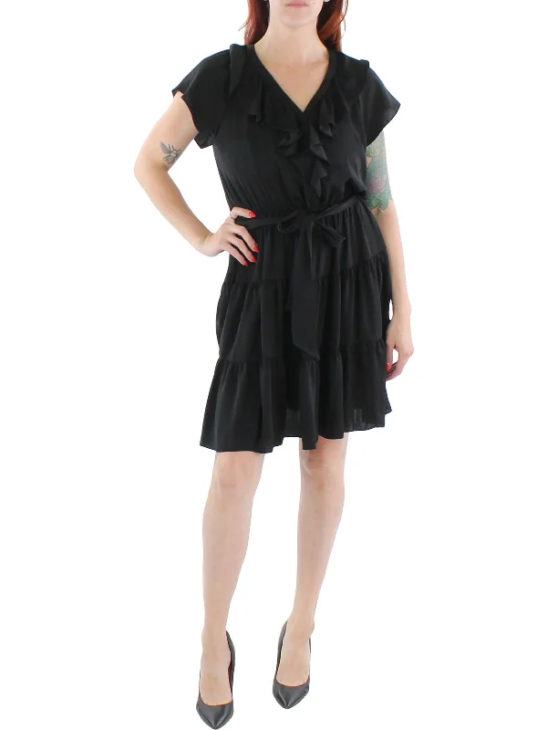 Year-End Sale sleek dressWomens Ruffled Short Mini Dress