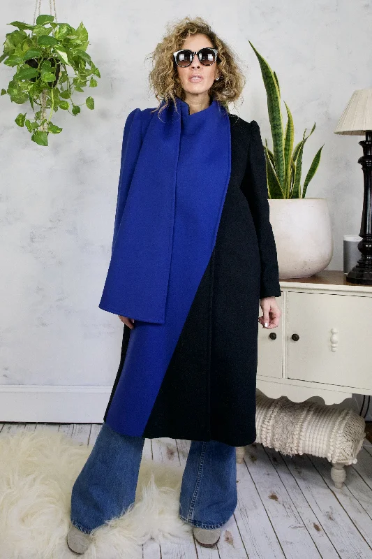 Bargain Prices trendy utility jacketVintage Avant Garde Wool Scarf Coat