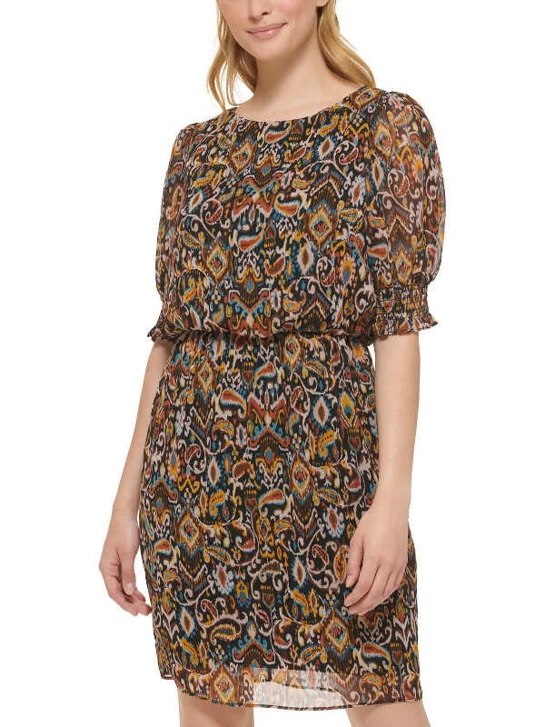 Savings Alert off-shoulder dressWomens Printed Short Mini Dress