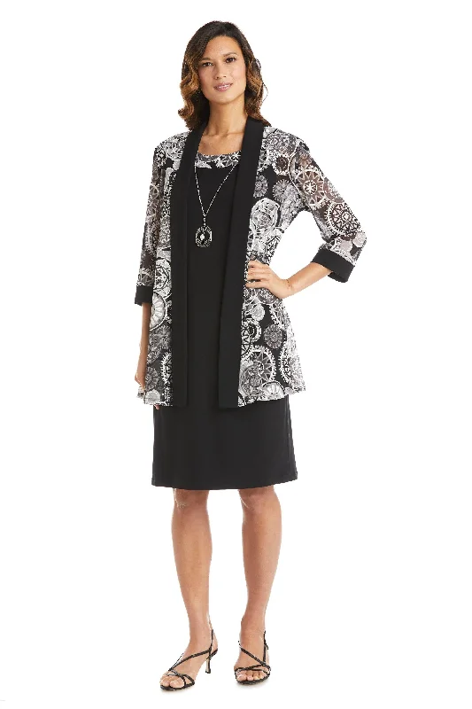 Super Sale cocktail dressR&M Richards 7823P Short Print Jacket Petite