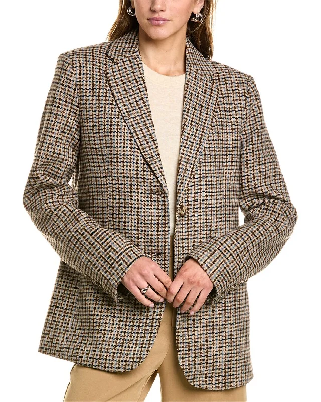 Online Only fashion-forward jacketSophie Rue Oxford Wool-Blend Suit Jacket
