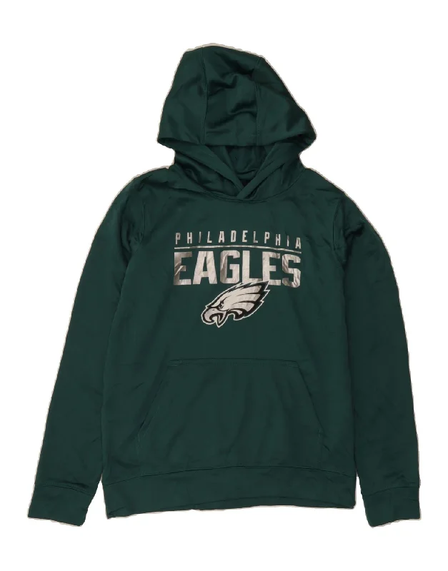 Super Sale NFL Boys Philadelphia Eagles Graphic Hoodie Jumper 15-16 Years XL  Green