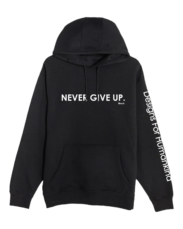 Markdowns Unisex Pullover Hoodie Mid-Weight Fleece “Never Give Up”