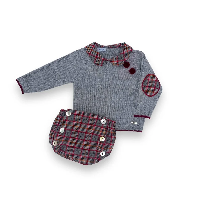 Exclusive Savings evening dressBoys Burgundy and Gray Knit Set