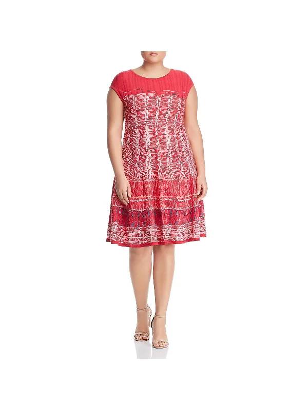 Limited Availability casual dressPlus Garden Party Womens Print Sleeveless Sweaterdress