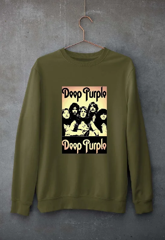 Deal Mania breathable gym hoodieDeep Purple Unisex Sweatshirt for Men/Women