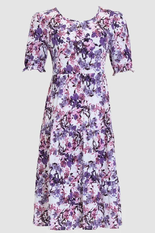 Unmissable Offer elegant shift dressConnected Apparel Short Floral Long Sleeve Dress
