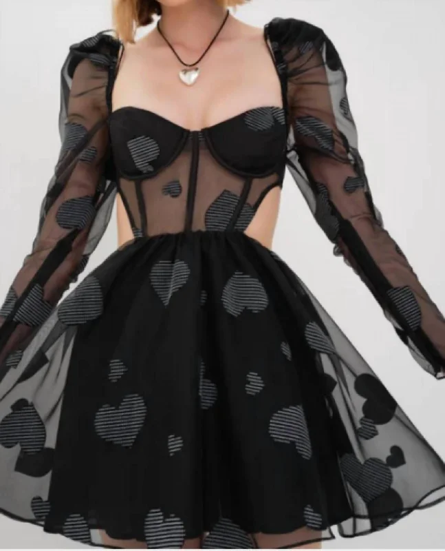Inventory Reduction luxury dressAlexandra Long Sleeve Dress In Black