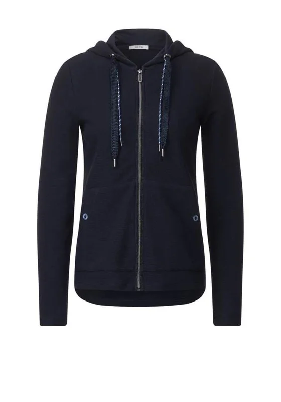 Savings Event cozy hoodie for cold weatherCecil Hooded Sweater Jacket, Universal Blue Savings Event cozy hoodie for cold weatherCecil Hooded Sweater Jacket, Universal Blue