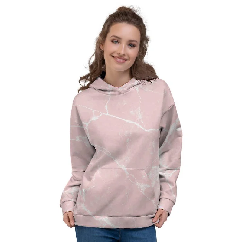 Holiday Sale Pink Cracked Marble Women's Hoodie