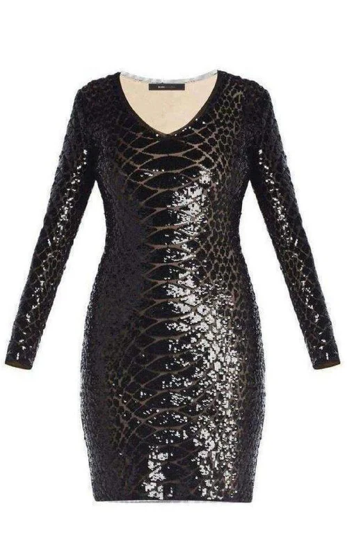 Super Bargain lace dressSabryna Long Sleeve Python Sequin Dress