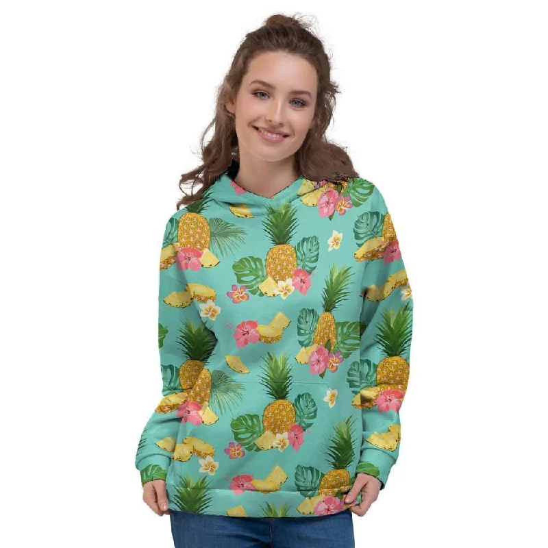 Crazy Deals Slice Tropical Pineapple Print Women's Hoodie