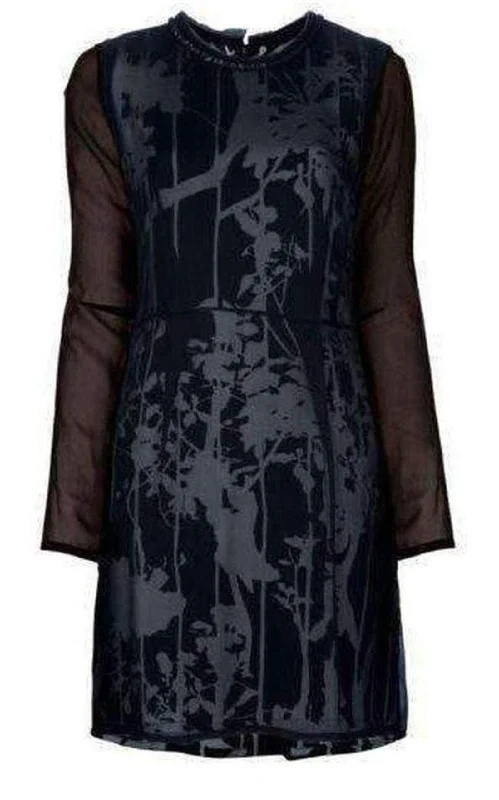 Weekend Deal chic wrap dressSilk Foral Black Dress