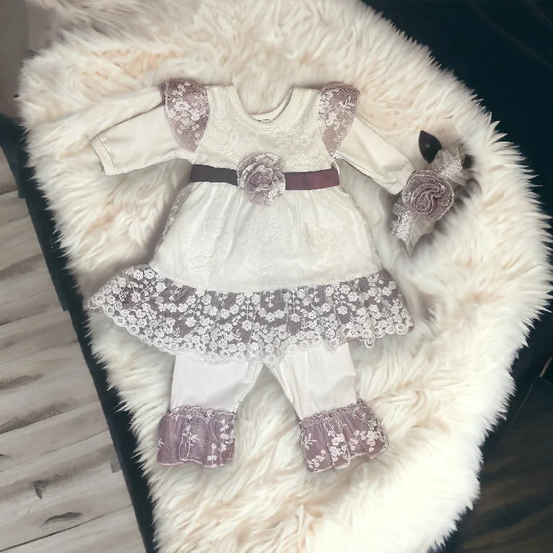 Final Clearance ruffle dressHoliday Two Piece Set