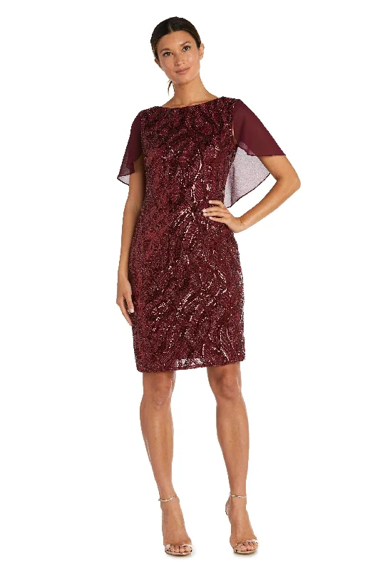 Midnight Madness chic wrap dressR&M Richards 7531P Short Cocktail Petite Dress