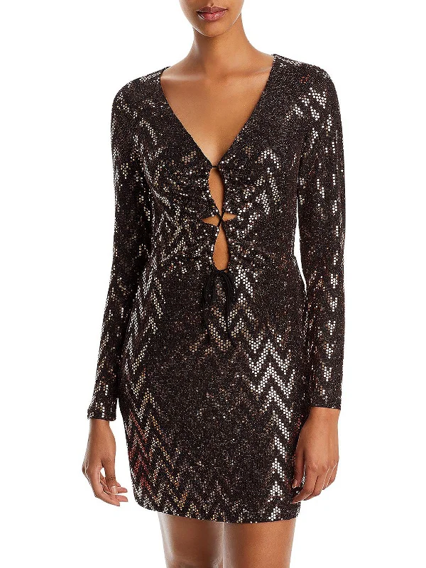 Low Prices boho dressWomens Cutout Mini Cocktail and Party Dress