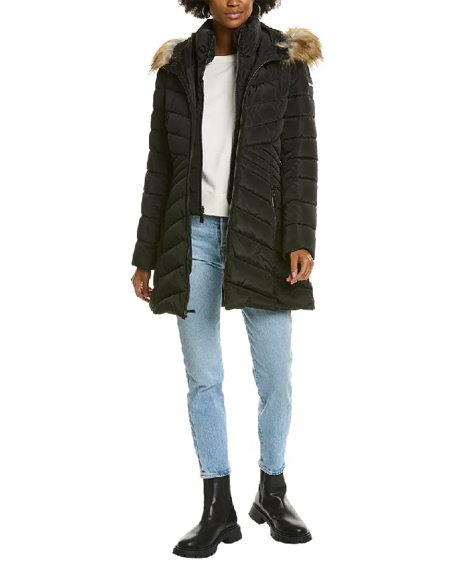 Great Deals modern jacketLaundry By Shelli Segal Chevron Quilted Coat