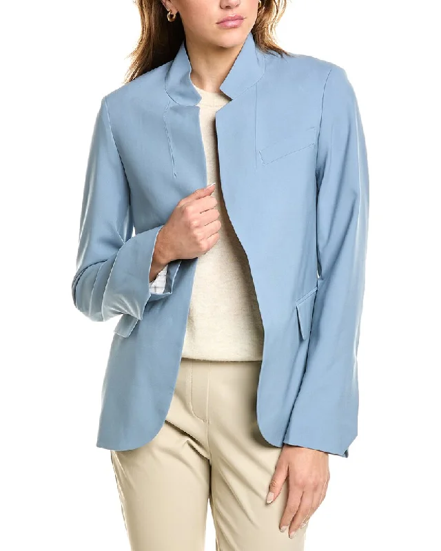 New Deals sporty puffer jacketZadig & Voltaire Very Light Blue Crepe Wool Blazer