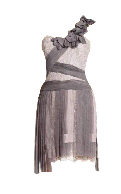 Great Deals classic fit-and-flare dressPleated Contrast Lace Dress