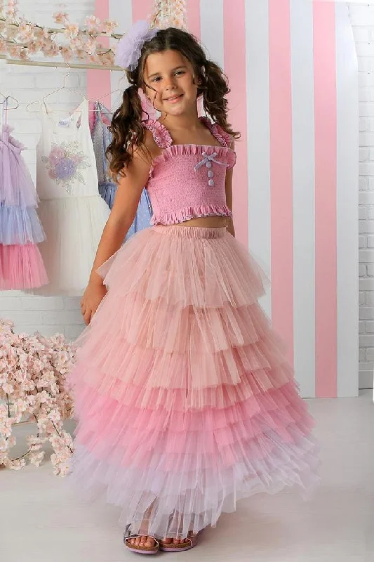 Big Discounts satin dressGigi Ruffle Skirt