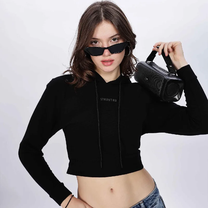 Weekend Deal Casual Long Sleeve Cropped Hoodie