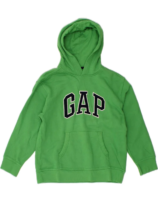 Steals and Deals GAP Boys Graphic Hoodie Jumper 9-10 Years Large Green Cotton