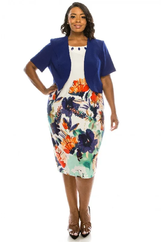 TIME-Limited Offer relaxed fit dressMaya Brooke Short Floral 2 Piece Dress Plus Size