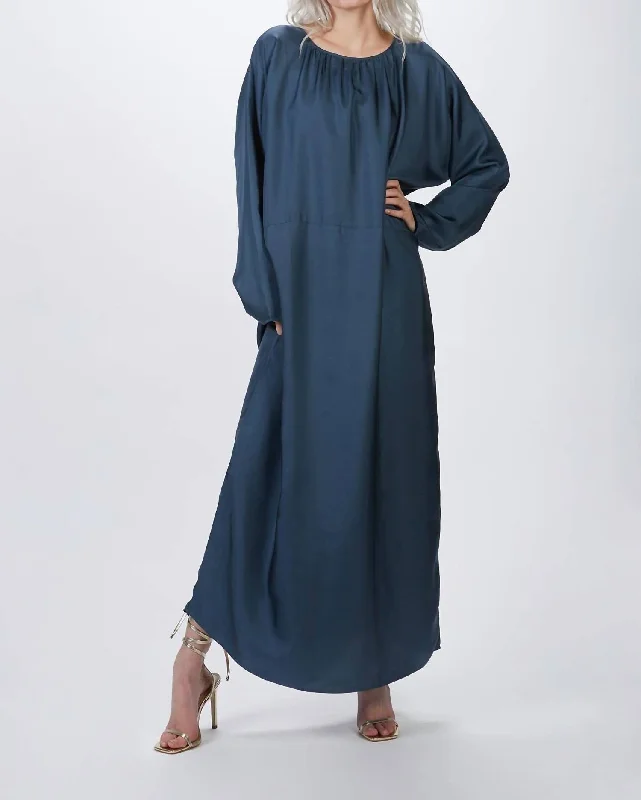 Year-End Sale modern dressThe Rhodes Maxi Dress In Lake Blue