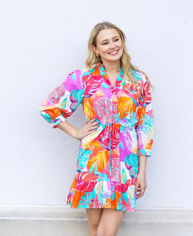 Must-Have Deals lace dressTROPICAL MINI DRESS