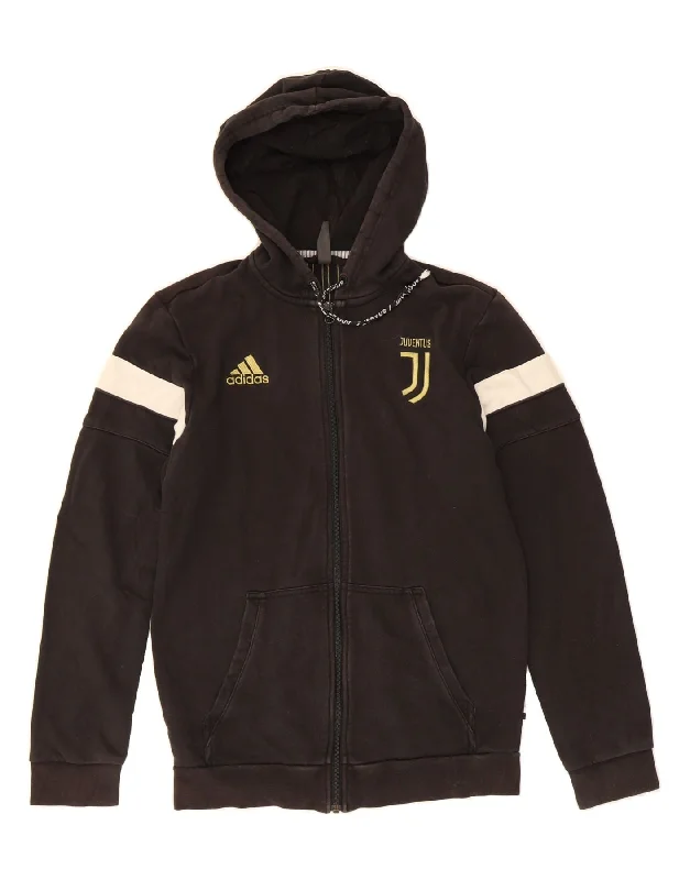 Special Price ADIDAS Mens Juventus Zip Hoodie Sweater Small Black Colourblock