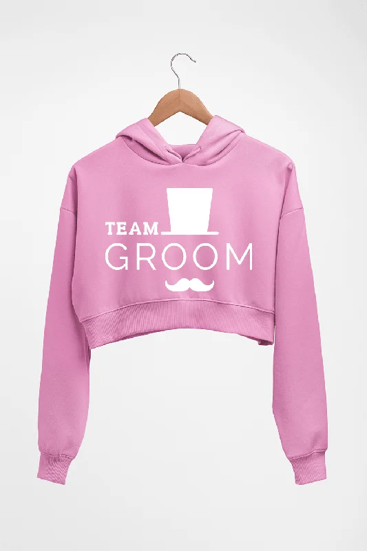 Limited Time Offer performance hooded sweatshirtTeam Groom Crop HOODIE FOR WOMEN
