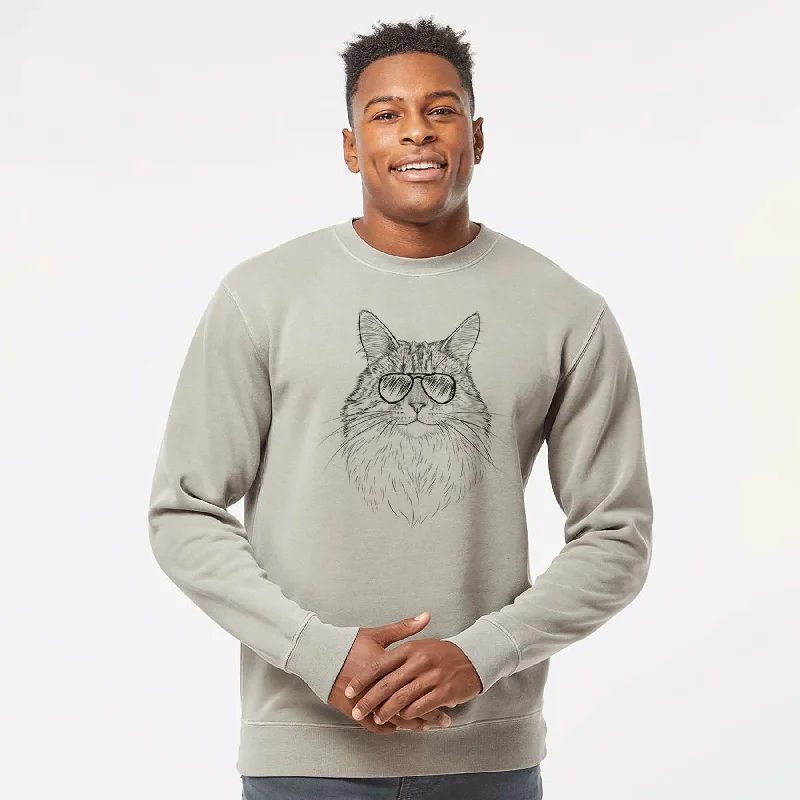 Doorbuster Deal performance gym sweatshirtAviator Angel the Maine Coon Cat - Unisex Pigment Dyed Crew Sweatshirt Doorbuster Deal performance gym sweatshirtAviator Angel the Maine Coon Cat - Unisex Pigment Dyed Crew Sweatshirt