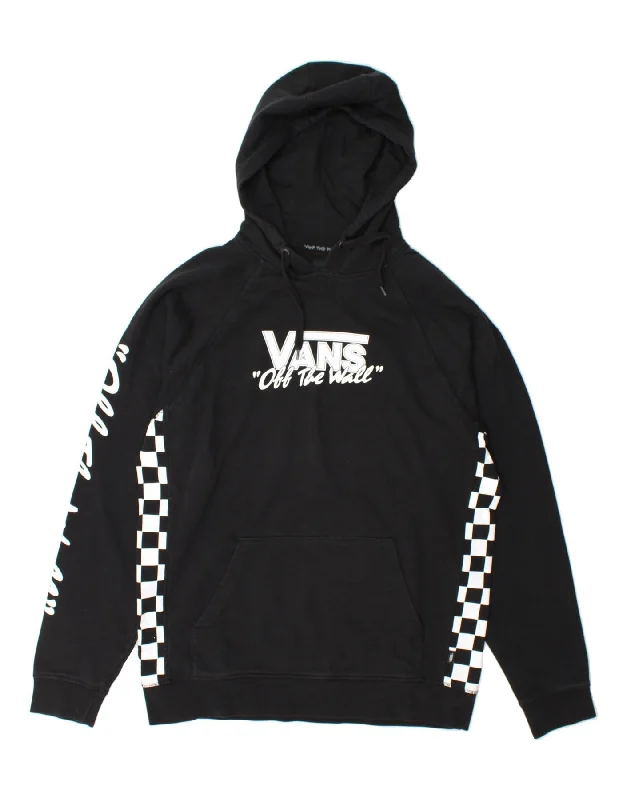 Savings Bonanza VANS Mens Graphic Hoodie Jumper Large Black Geometric Cotton