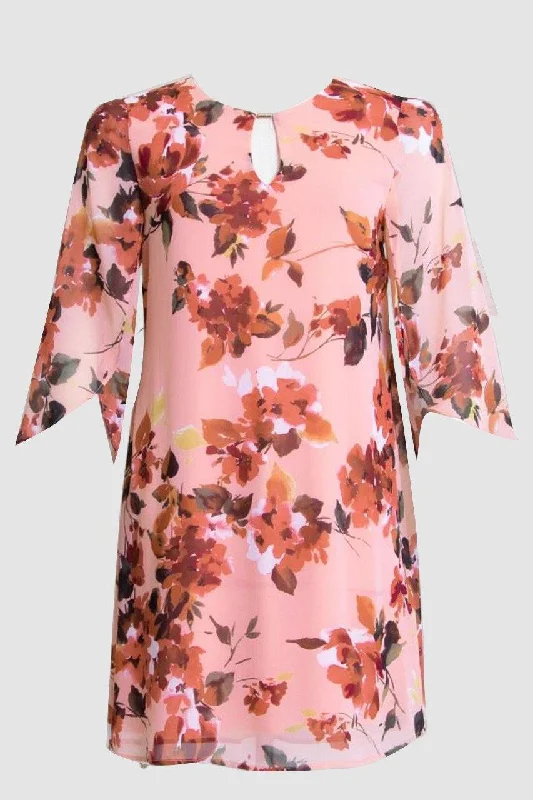 Don't Wait casual dressConnected Apparel Short Long Sleeves Floral Dress