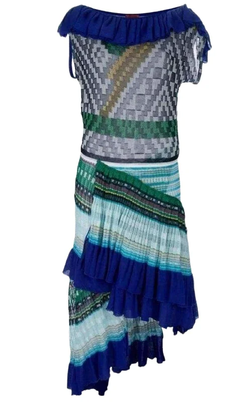 Unbeatable Prices stylish party dressRoude Ruffled Crochet Knit Dress