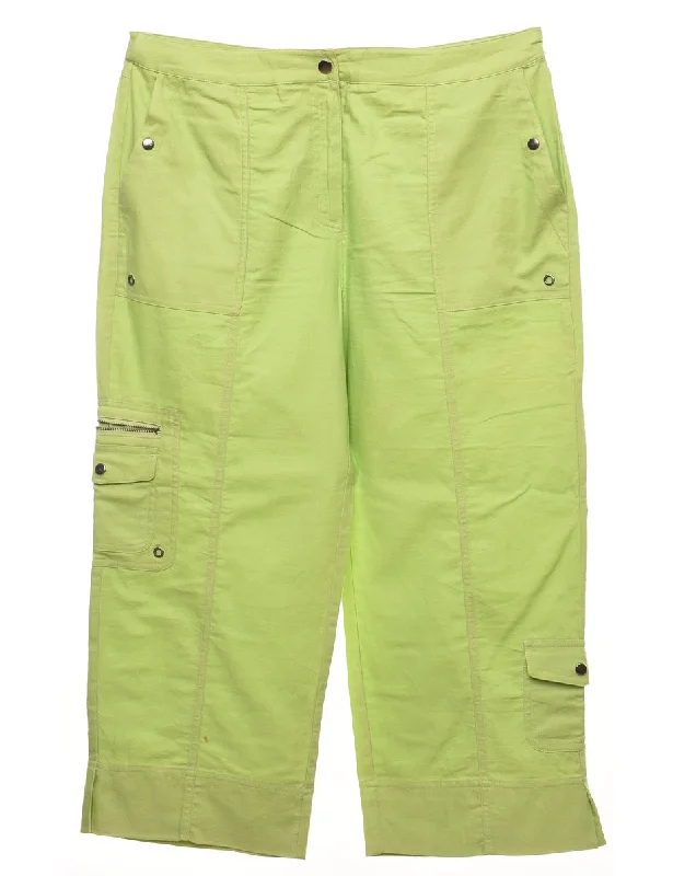 Crazy Deals trendy casual jacketLime Green Y2K Cargo Trousers - W34 L24