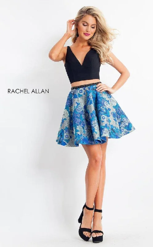 Exclusive Offers flowy dressRachel Allan V-Neck Two-Piece Homecoming Dress In Black 4638