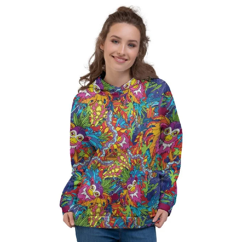 Major Savings Monkey Trippy Psychedelic Women's Hoodie