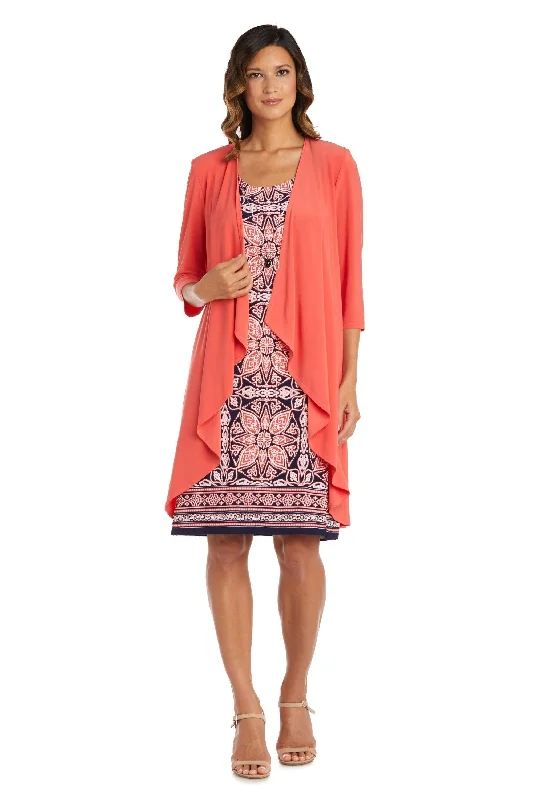 Instant Discount textured dressR&M Richards 9227 Short Mother Of The Bride Dress