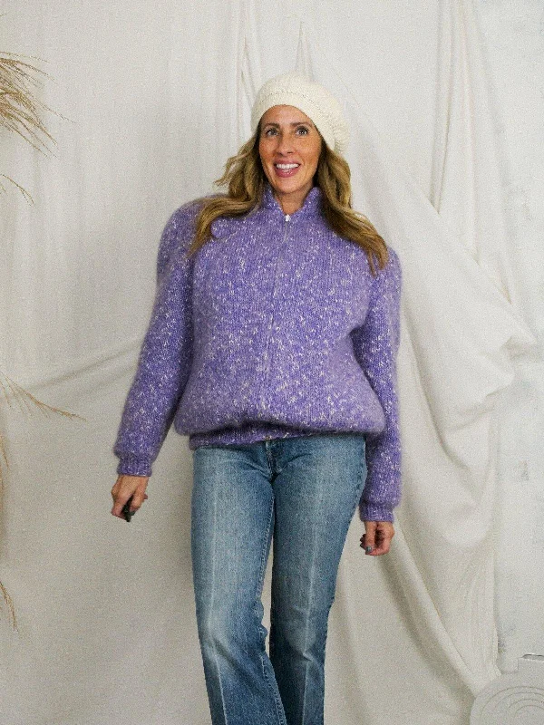 Get It Before It’s Gone outdoor adventure jacketVintage Lilac Mohair Speckle Knit Sweater Jacket