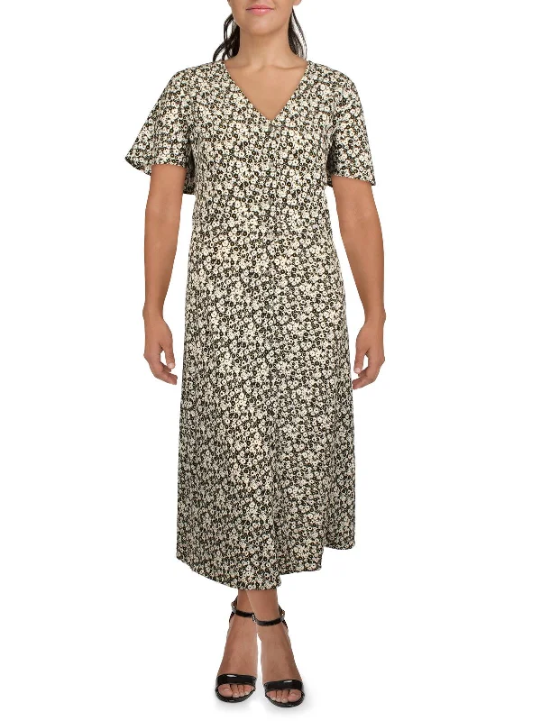 Fantastic Offers elegant maxi dressPlus Womens Collarless Long Shirtdress