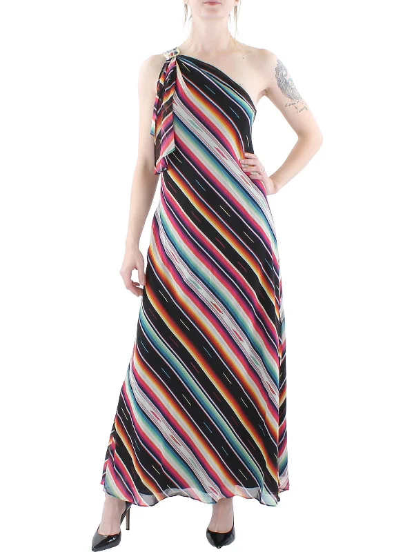 Today’s Deal ruched dressWomens Buckle Striped Maxi Dress