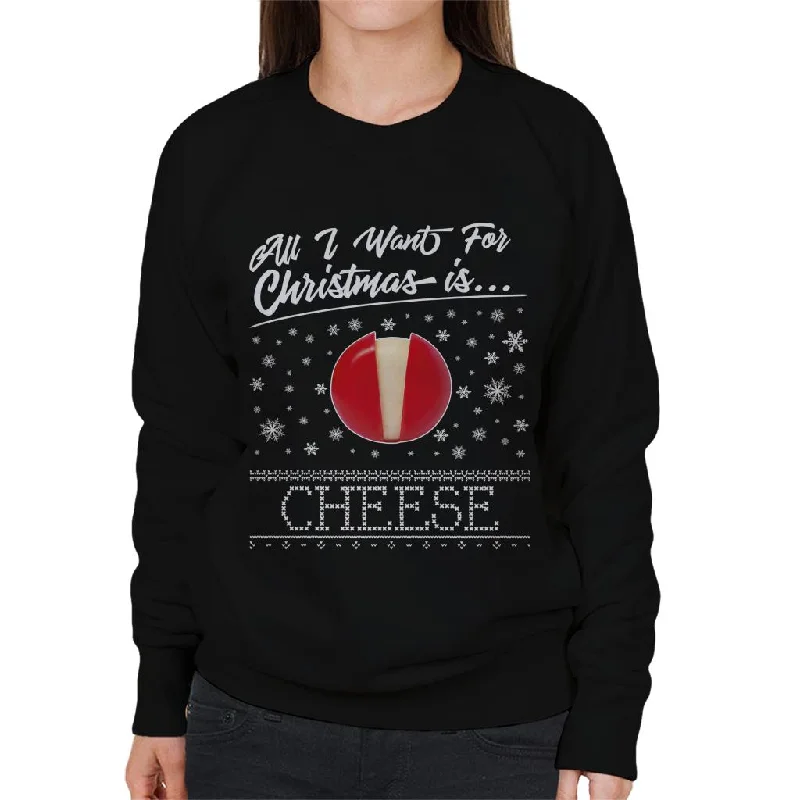 Special Savings performance gym sweatshirtBaby Bel Christmas All I Want For Christmas Is Cheese Women's Sweatshirt Special Savings performance gym sweatshirtBaby Bel Christmas All I Want For Christmas Is Cheese Women's Sweatshirt