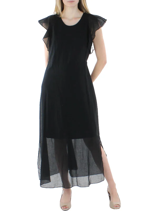 Final Clearance stylish party dressWomens Cotton Calf Midi Dress