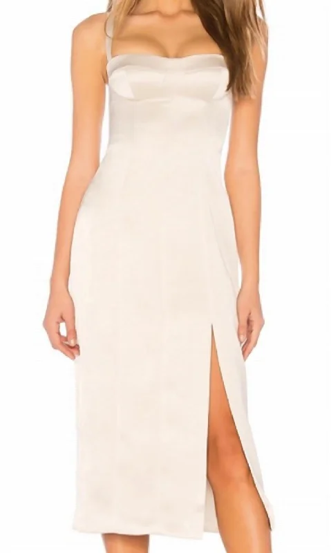 Holiday Sale elegant maxi dressYates Midi Dress In Alabaster