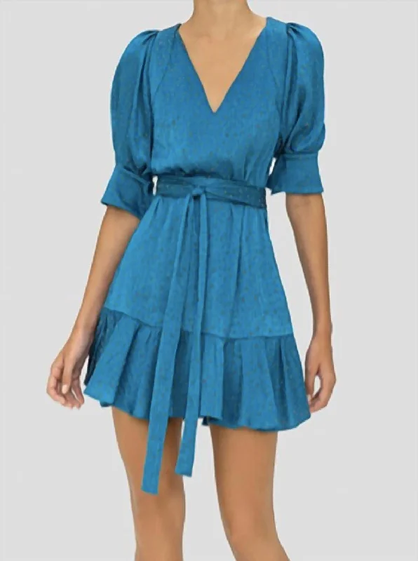 Big Savings evening dressVanezia Dress In Vivid Blue Dot