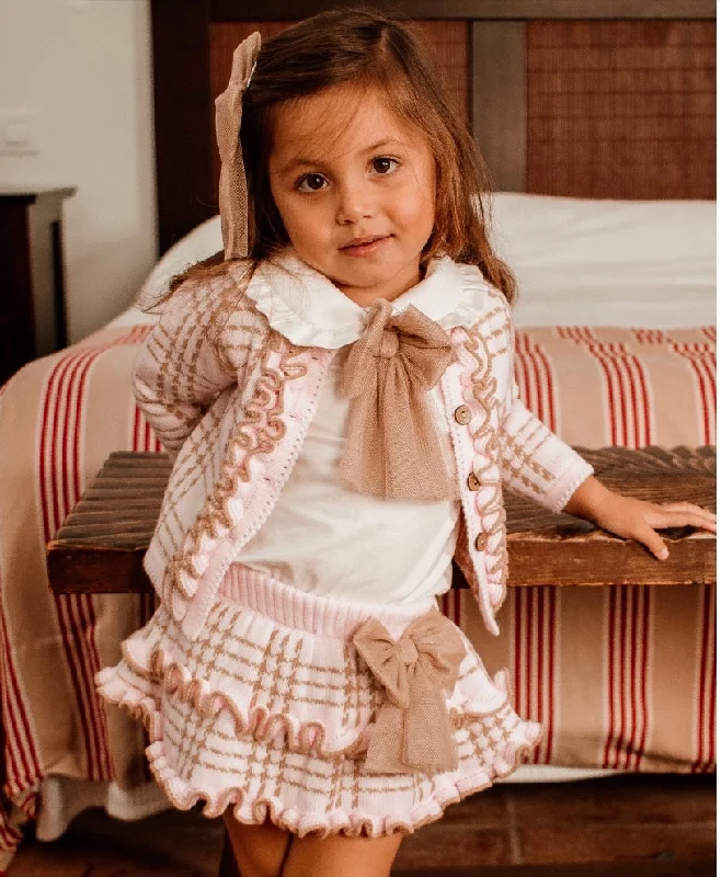 Early Access boho dressPink and Camel Winter Knit Skirt Set