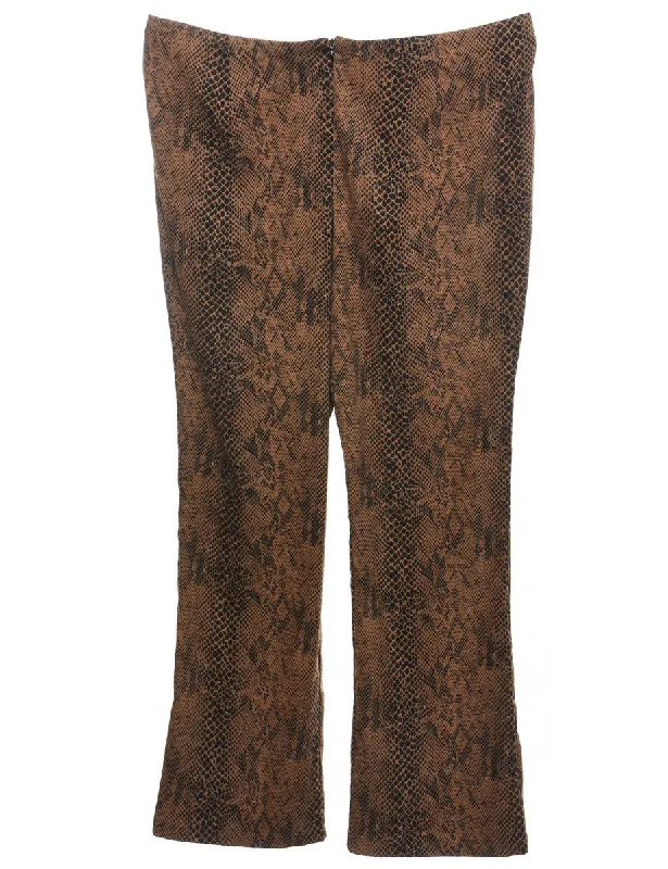 Quick Sale trendy jacketSnakeskin Pattern Trousers - W40 L32