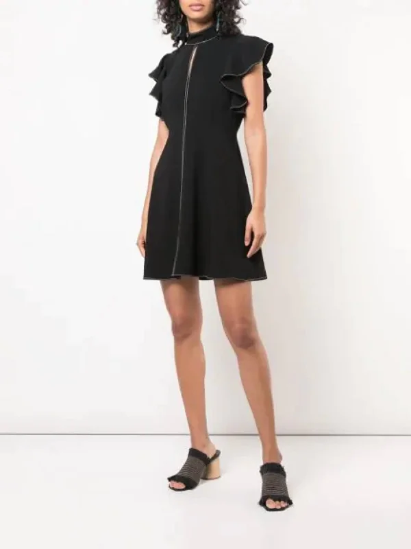 Time-Limited Offer casual dressTopstitch Reiko Dress In Black